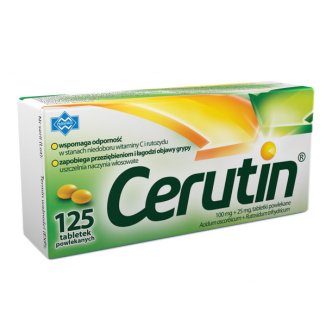 Cerutin 100 mg + 25 mg, 125 tabletek