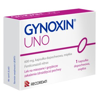 Gynoxin 1 kapsułka dopochwowa miękka