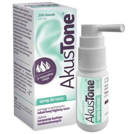 Akustone, spray do uszu, 15 ml