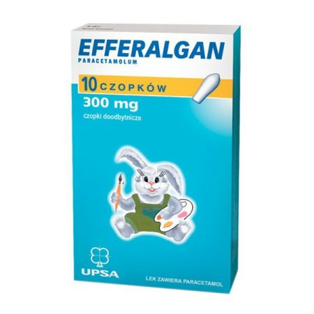 Efferalgan 300 mg, czopki doodbytnicze, 10 sztuk exp.date 08/2022