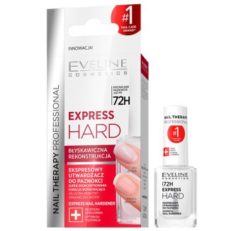Eveline Nail Therapy Express Hard, ekspresowy utwardzacz do paznokci, 12 ml