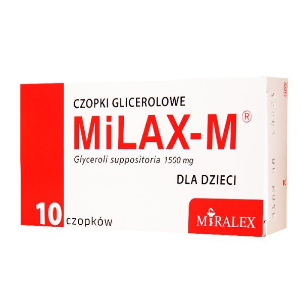 Milax-M 1500 mg, czopki glicerolowe, 10 sztuk
