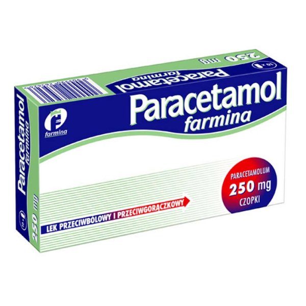 Paracetamol Farmina 250 mg, czopki, 10 sztuk