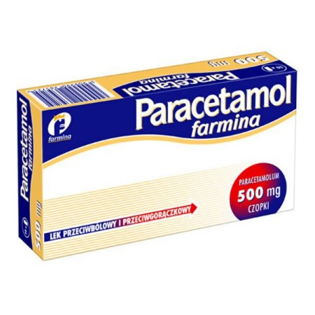 Paracetamol Farmina 500 mg, czopki, 10 sztuk