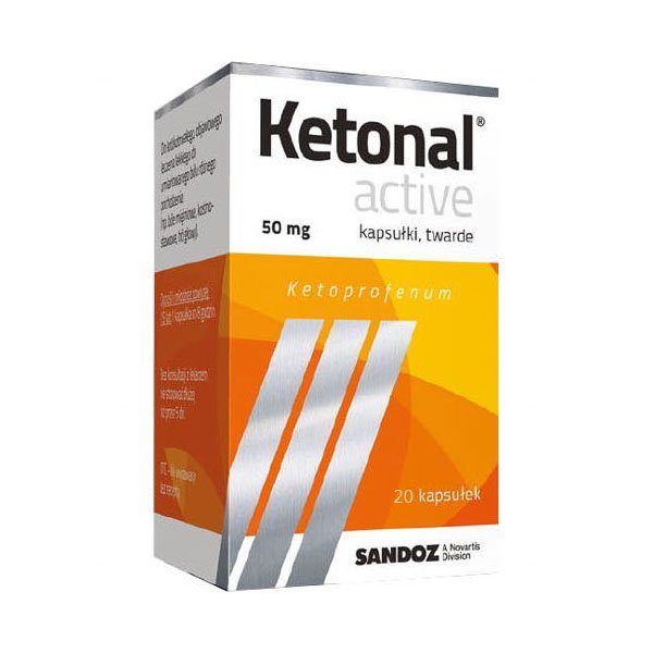 Ketonal Active 50 mg, 20 kapsułek