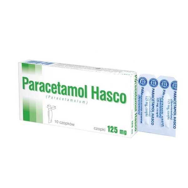 Paracetamol Hasco 125 mg, czopki doodbytnicze, 10 sztuk