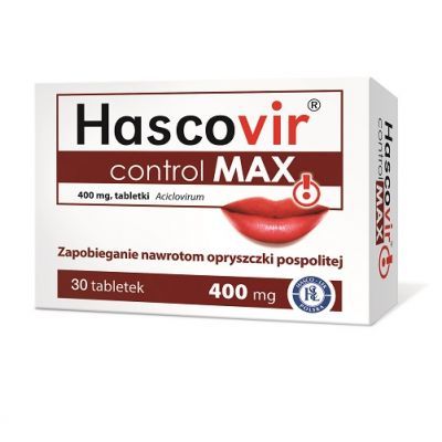 Hascovir control MAX 400 mg, 30 tabletek