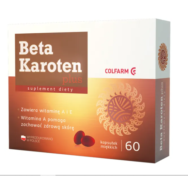 Beta Karoten Plus, 60 kapsułek miękkich, Colfarm