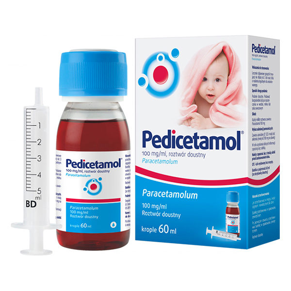 Pedicetamol roztwór doustny dla dzieci i niemowląt od urodzenia, 60 ml