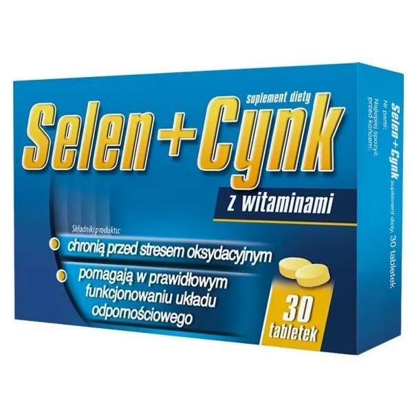 Selen Cynk z Witaminami 30 Tabletek