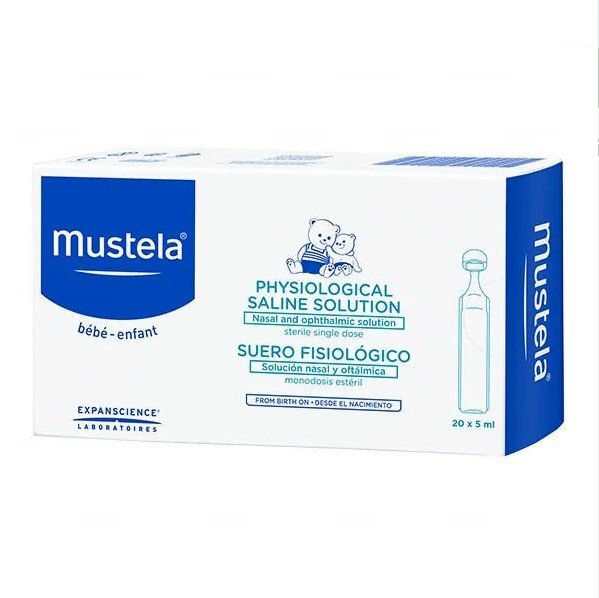 Mustela Bebe Enfant, serum fizjologiczne, 5 ml x 20 ampułek