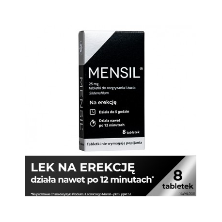 Mensil 25 mg, 8 tabletek do żucia