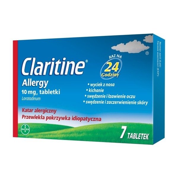 Claritine Allergy 10 mg, 7 tabletek (Kopia)
