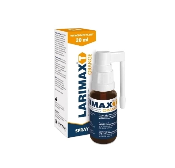 Larimax T Orange, spray do gardła, 20 ml