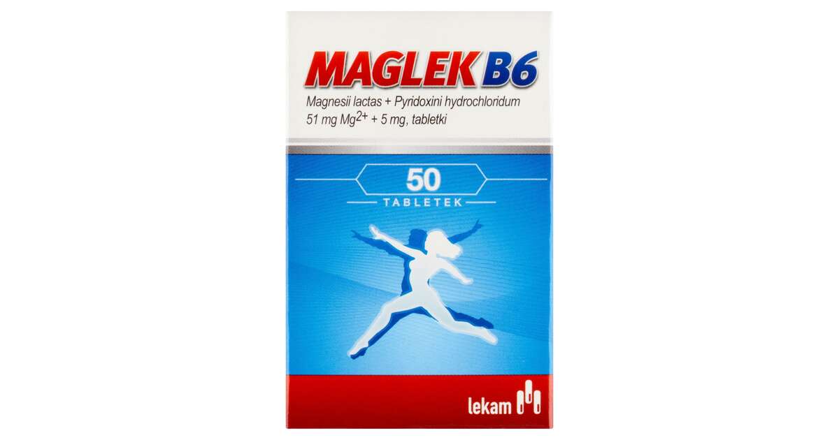 MAGLEK B6 - magnez, 50 tabletek