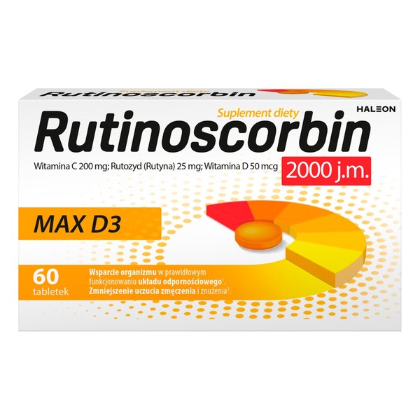 Rutinoscorbin Max D3, 60 tabletek